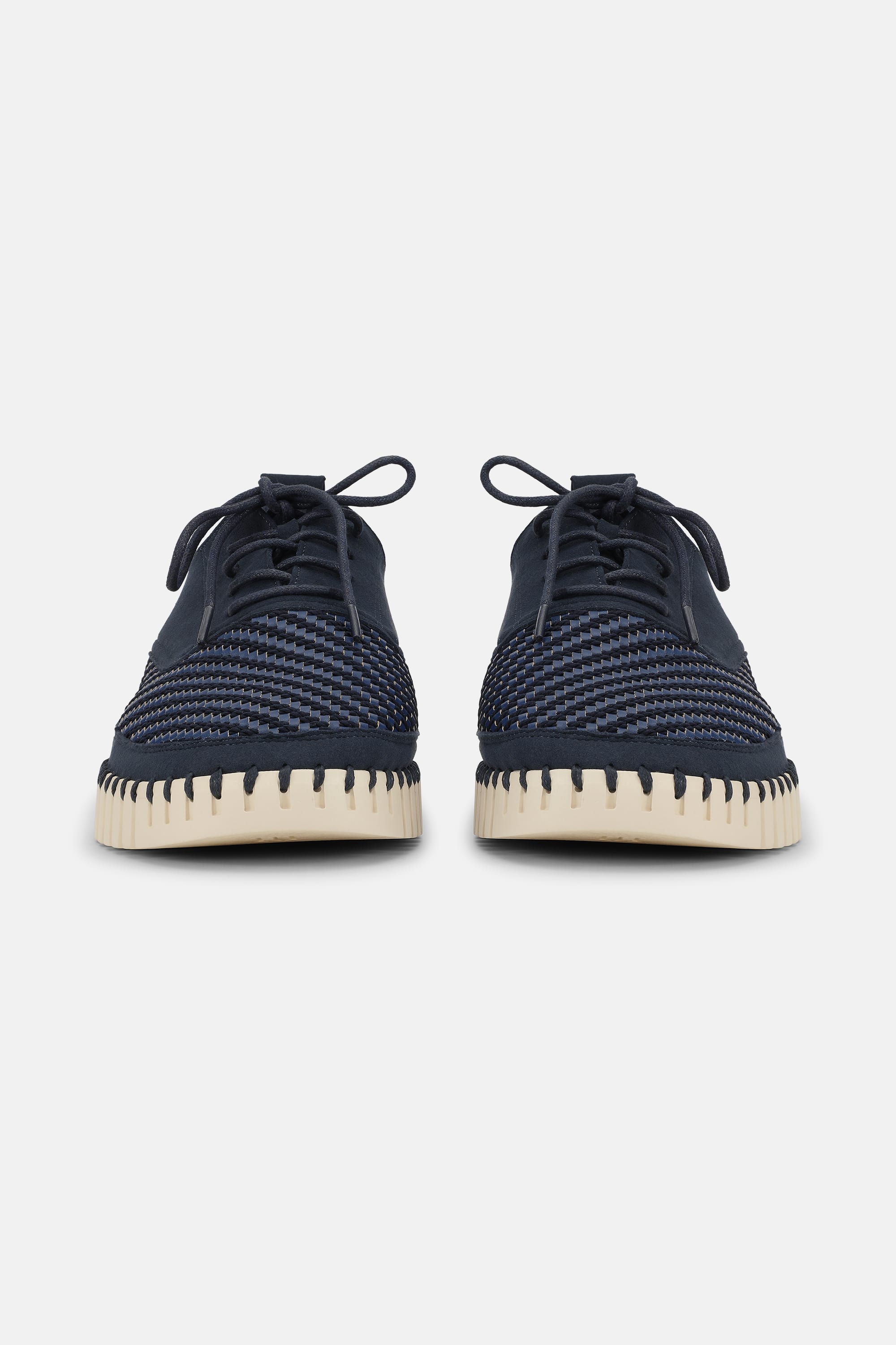 Herresko Med Lisser - Dark Indigo Pearled Ivory